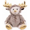 Vianočná plyšová hračka, medvedík prezlečený za soba, 28 cm