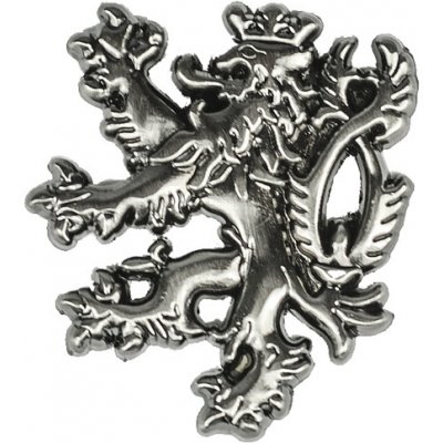 Odznak Český lev - strieborný-sivý