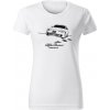T-ričko Alfa Romeo Giulia dámske tričko Farba trička: Biela, Farba potlače: Čierna, Veľkosť: M