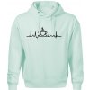 EKG hrnček kávy - Oversized mikina pánska Moon - kratšia + širšia - 3XL ( Frost )
