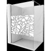 Mexen Kioto sprchová zástěna Walk-in 140 x 200 cm, bílý vzor 8 mm, gun metal - 800-140-101-95-85