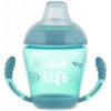 Canpol babies nevylévací hrníček se silikonovým pítkem 230 ml sea life šedý