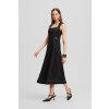 ŠATY KARL LAGERFELD CONTRAST STITCH DRESS BLACK