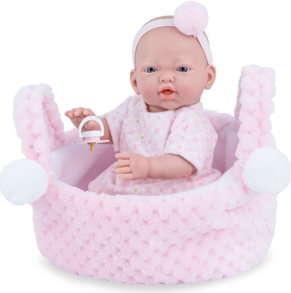 Marina & Pau 200-AP kúpacie bábätko New Born dievčatko v košíčku 21 cm