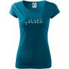 Moto EKG radenie - Pure dámske tričko - L ( Petrolejová )
