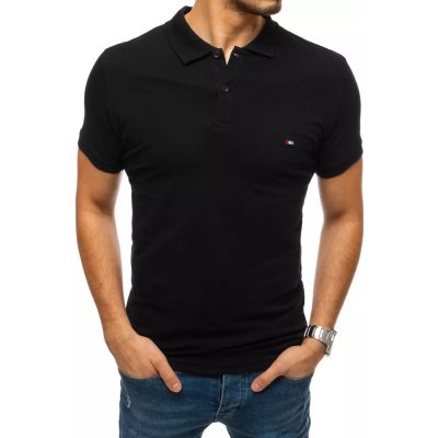 Dstreet pánske Polo tričko s límčekom Aurea čierne