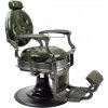 Retro barber kreslo MONET - lesklá zelená