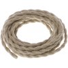 Retro kábel špirálový, vodič s textilným obalom 2x0.75mm, ľanový