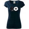 Futbal okrúhle narodeniny 50 - Dámske tričko Pure - 2XL ( Tmavomodrá (veľmi tmavá - skoro čierna) )