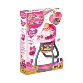 Smoby 24206 Minnie jedálenská stolička pre 42 cm bábiku s 2 doplnkami