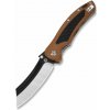 QSP Knife QS123-B Platypus Brown/Black vreckový nôž 9,5 cm, čierno-hnedá, G10
