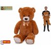 Mikro trading Plush Friends Medvěd tmavě hnědá s mašlí 80 cm