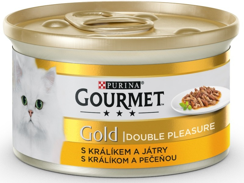 Gourmet Gold mačka s králikom a pečeňou 85 g