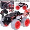 JOKO Mega Veľké RC Auto Jeep Monster Snake 4x4 s diaľkovým ovládaním + diaľkové ovládanie na ruku + svetlá + zvuk, otáčanie 360 stupňov, červené