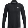 Pánske funkčné tričko s dlhým rukávom Under Armour SEAMLESS STRIDE 1/4 ZIP čierne 1378168-001 - XXL