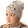 Dievčenská čiapka s nápisom Princess MWJ-3221 béžová-ihneď