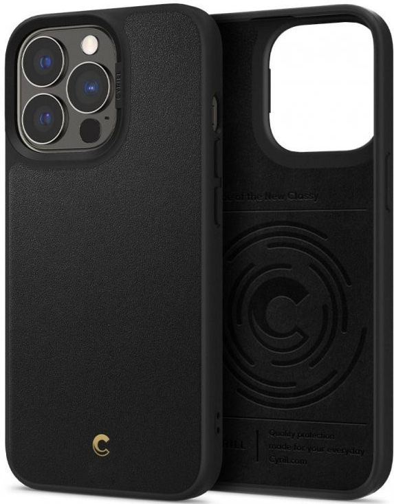 Spigen Ciel Leather Brick na iPhone 13 Pro MAX čierne