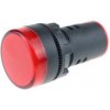 Signálne LED svetlo 22 mm AC/DC 12V - Červené