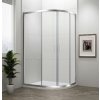 Polysan Easy Line - Štvrťkruhová sprchová zástena 120x90 cm, leštený hliník/číre sklo EL2715