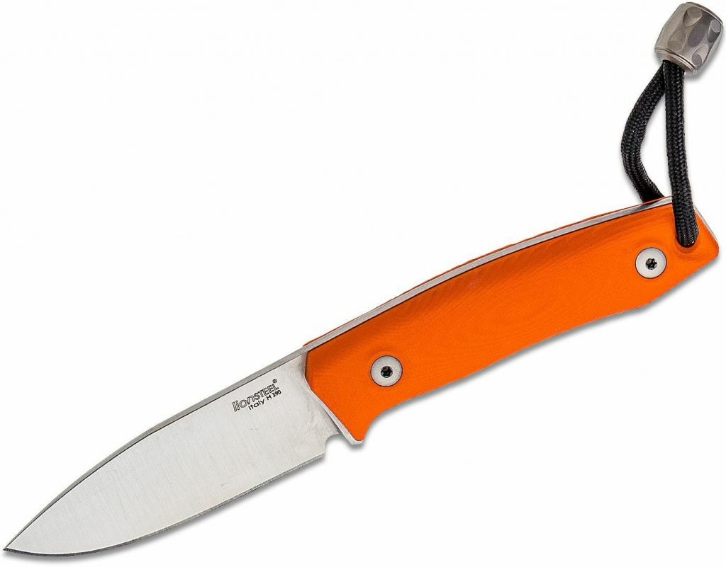 blade Orange G handle, leather sheath, Ti Pearl M1 GOR