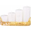 Nohel Garden Sviečky adventné STUPŇOVITÉ rustikálne d5x6/8/10/12cm 4ks