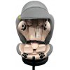 ISOFIX 360° otočná autosedačka Mama Kiddies Murphy Bear (40-150 cm iSize) v ružovo-sivej farbe so slnečnou strieškou zdarma