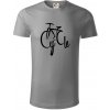 Cycle bicykel - Tričko z organickej bavlny - L ( Starostrieborná )