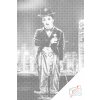 Vymalujsisam.sk Bodkovanie - Charlie Chaplin v meste Farba: Modrá, Veľkosť: 40x60cm, Rám: Na plastovej doske