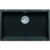 Blanco Subline 700 U In Fino Granitový drez bez odkvapkávača, 73x46cm, čierny, podomietkový, 526001