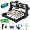 Hobbyvěci CNC Fréza + Laserová Gravírka 3018 PRO Laserový - Frézovací Gravírovací Plotr, 30 x 18cm Varianta: Frézka + Laser 15000 mW