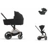 Cybex Platinum CYBEX e-Priam Travel Set + Aton B2 i-Size sepia black rose gold