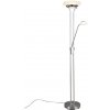 Trio R40073507 LED stojacie svietidlo Orson 1x27W + 1x4,5W | 3150lm | 3000K | IP20 - stmievateľné, pamäťová funkcia, oddelené vypínače, nikel s alabastrom