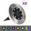 Zapustené solárne svetlá do zeme 8 ks, LED svetlá, RGB farby 315695_sk