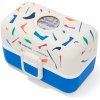 MonBento Svačinový box Tresor Terrazzo bílomodrý
