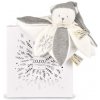 Doudou et Compagnie Paris Doudou Darčeková sada muchláčik medvedík s čiapočkou sivý 25 cm