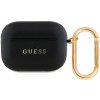 Guess PU Grained Classic Logo púzdro pre AirPods Pro čierne (GUAPPGUGMK)