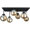 Keter Lighting Prisadený luster DEA 6xE14/60W/230V čierna/dymová béžová KE0126 + záruka 3 roky zadarmo