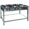Plynový gastronomický sporák 6-hořákový, 1330x700x850 mm se skřínkou, 1x3,5+3x5+2x7 kW | EGAZ, TG-632.II