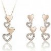Austrian Crystal SW set Srdiečka - gold