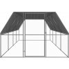 VidaXL Vonkajšia klietka pre kurčatá 3 x 8 x 2 m galvanizovaná oceľ