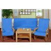 Bellatex přehoz na pohovku Korall micro 3+1+1 modrá 150 x 200 cm, 2 ks 65 x150 cm