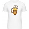 Mymate Predĺžené Tričko MY111 - Pivný pohár v tvare smrtky - White / White - XXL - Pánske