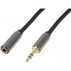 OEM PremiumCord HQ tienený predlžovací kábel Jack 3.5mm - Jack 3.5mm M/F 1,5m kjqmf015