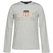 Gant Archive Shield LS T-Shirt šedá