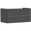 Hansgrohe Xelu Q - Umývadlová skrinka, 50x98x55 cm, 2 zásuvky, matná sivá/chróm 54079000