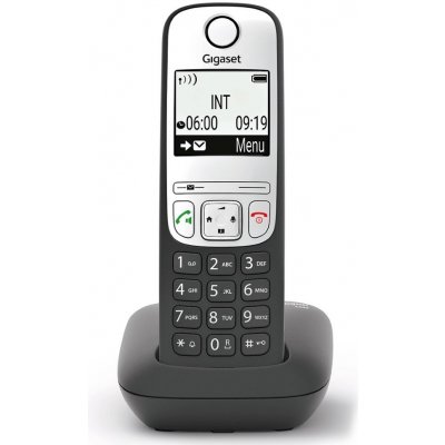 SIEMENS GIGASET A690HX - DECT/GAP prídavné slúchadlo vr. nabíjačky pre bezdrôtový telefón, farba čierna/ strieborná