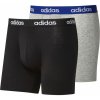 Pánske boxerky Bokserki Adidas Linear Brief 2P - black/medium grey heather - Viacfarebný (S)