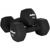 Rebel RBA-2330-9 Liatinové neoprénové HEX činky 2×9 kg, čierne