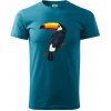 Tukan kreslený - Klasické pánske tričko vyššej gramáže - S ( Tmavý tyrkys )