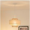 Brilagi Brilagi - Luster na lanku DALLAS 1xE27/15W/230V pr. 30 cm hnedá/krémová/biela BG1215 + záruka 3 roky zadarmo + záruka 3 roky zadarmo